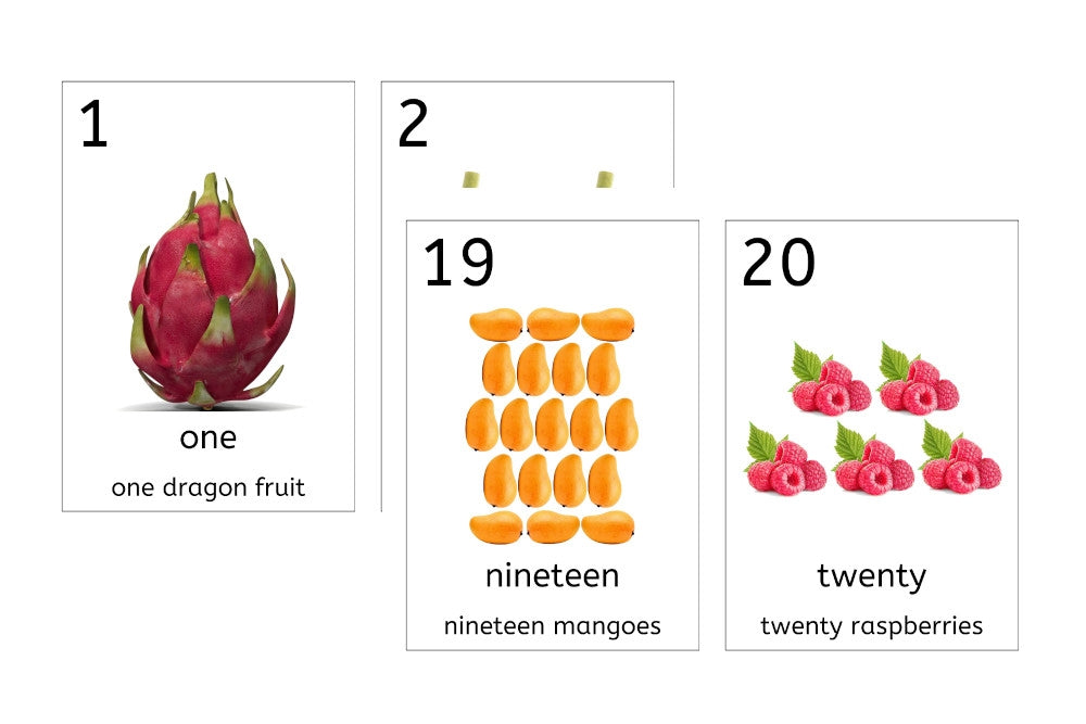 Fruit Number Cards 1-20 (Large, PDF)