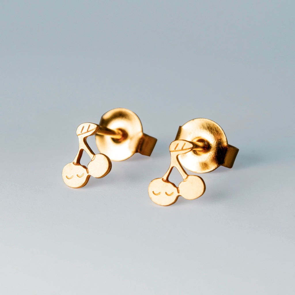 Adorabili Cherry Earrings - Gold