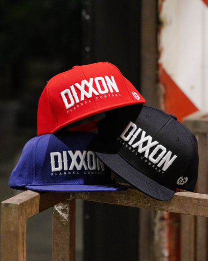White Logotype Flat Bill Snapback