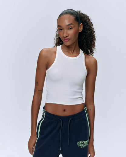 Rib Tank Top - White